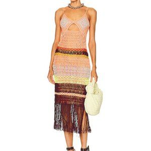$895 Jonathan Simkhai MARIE CROCHET MAXI DRESS